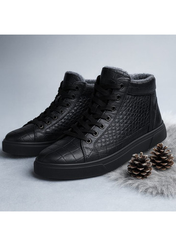 Чоловічі зимові черевики Lux 6509 шкіряні на вовні Kindzer Lux-6509 (369365789)