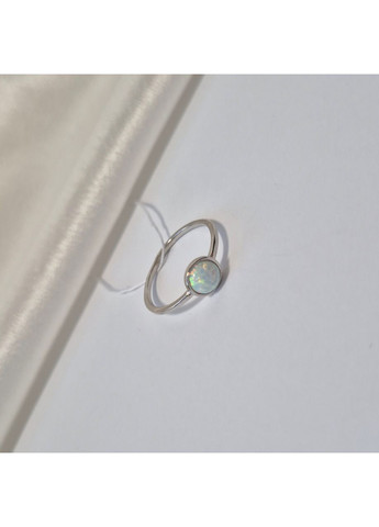 Серебряное кольцо с Белым Опалом 18.5 размер серебро 925 пробы Родированное кк2опб/1184 1.40г No Brand (306854618)