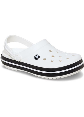 Черно-белые кроксы clog white/white/black 11016 Crocs