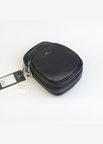 Міні сумочка жіноча для телефону чорна вертикальна на три відділення Alex&Mia (338182402)