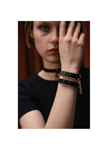 Браслетнаручники итальянская кожа, черный, UPKO (297395986)