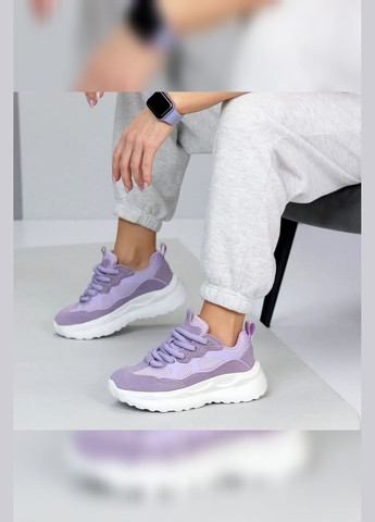 Сиреневые летние кроссовки замшевые фиолетовые женские кроссы замша сиреневые спортивные летние с сеткой Viki кросівки