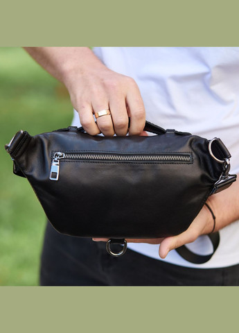 Стильная мужская бананка из натуральной гладкой кожи с принтом NM-58744 Tiding Bag (342121912)