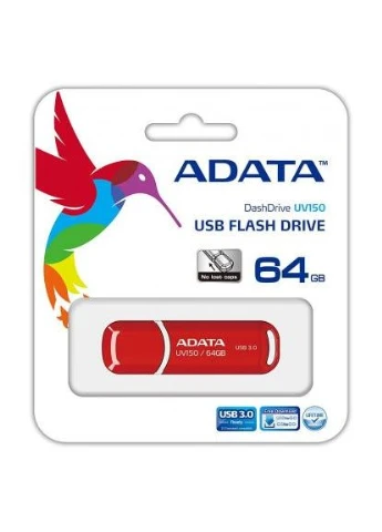USB флеш накопичувач (AUV150-64G-RRD) ADATA 64GB UV150 Red USB 3.0 (366651610)