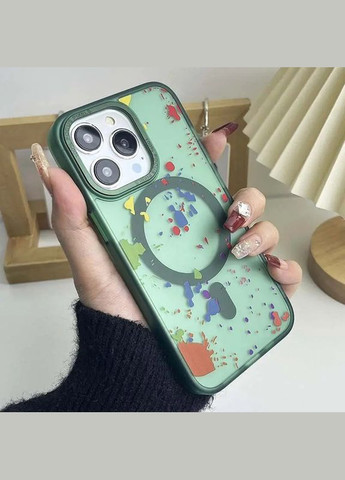 Чехол TPU+PC Flush with MagSafe для Apple (6.7") Dark green Epik iPhone 15 Pro Max (302239221)