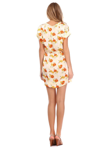 Бежевое повседневный платье голубой Traffic People