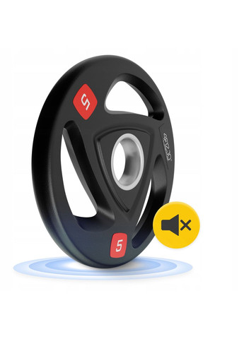 Диск олимпийский 2 x 5 кг 51 мм металлический, прорезиненный Black () 4FIZJO P-5905973401241 (341529040)