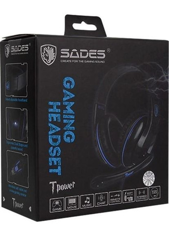 Гарнітура SA-701 Black/Blue (sa701blj) Sades (341488552)