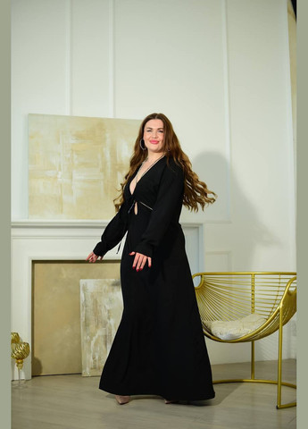 Черное деловое, кэжуал, коктейльное, вечернее женское платье силуэтная No Brand