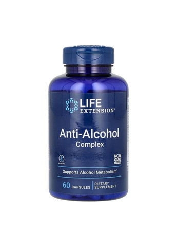 Комплекс для Нейтрализации Воздействия Алкоголя Anti-Alcohol – 60 капсул Life Extension (285790089)