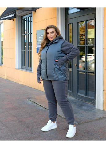 Жіночий теплий костюм із флісу з жилеткою та рукавичками Україна (362699940)