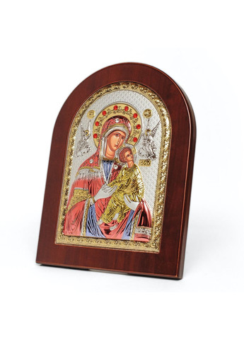 Страсна (Неустанної Допомоги) Ікона Божої Матері 10x14см в різнобарвній емалі аркової форми на дереві Prince Silvero (265215654)