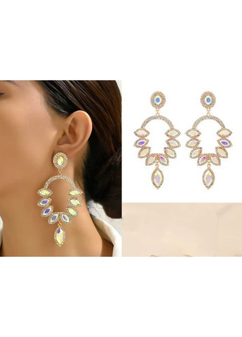 Сережки стильная бижутерия в стразах No Brand (366668026)