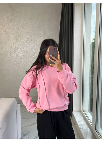 Розовый женский свитшот FINO Mode без декора (359652252)