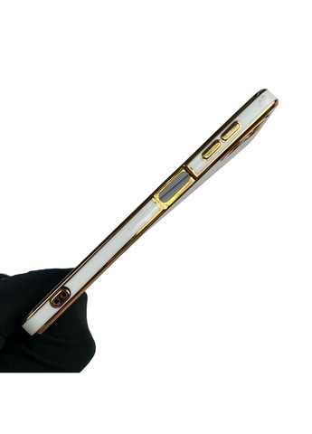 Чехол для Galaxy M22 4G SM-M225F с защитой камеры с золотой окантовкой на самсунг м22 белый gs1 Samsung (366227894)