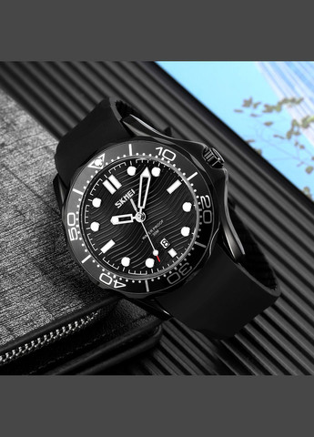 9276PBKBK Black-Black Silicone Strap кварцевый сasual, классический Skmei (324089628)