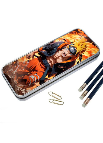 Пенал шкільний для хлопчика та дівчинки металевий Наруто #006 7*18 см Silver No Brand (309157702)