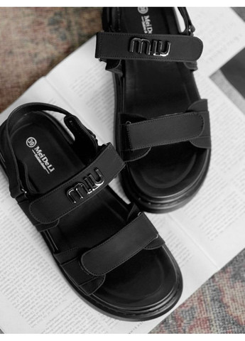 Жіночі сандалі Míu black No Brand чорні літо (346052571)