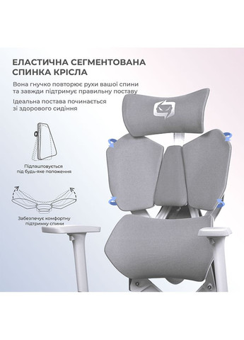 Кресло Xallking X5C Mesh Grey (X5FC-N101) Sihoo (358884151)