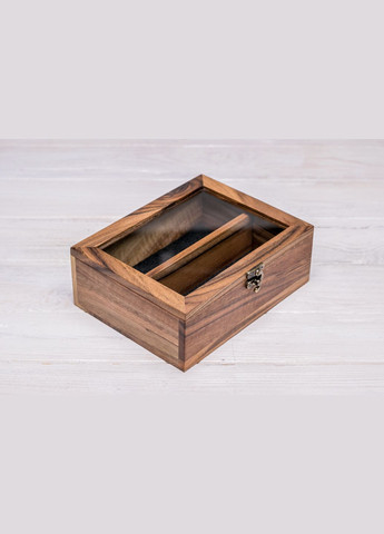 Дерев'яний футляр для двох пар окулярів зі скляною кришкою EcoWalnut (295443828)