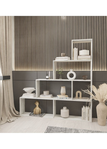 Стелаж драбинка 6 клітинок, полиця для книг і іграшок, роздільник кімнати 230 мм GP-2 No Brand (371909746)