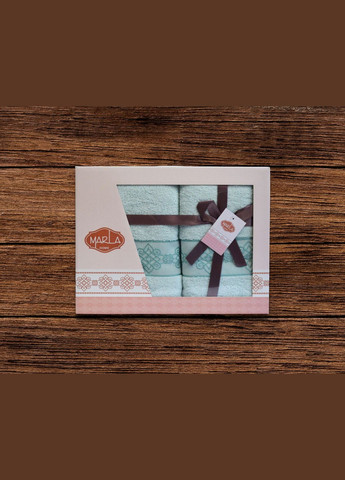 Набор махровых полотенец Marla Bellanita 50х90 см 70х140 см 2 шт No Brand мятный