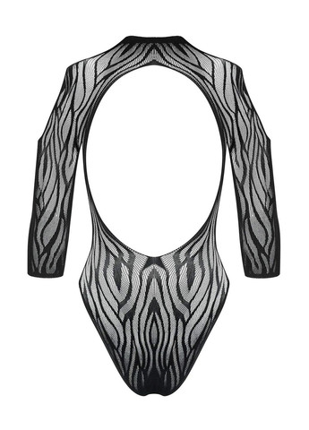 Чорний демісезонний ажурне боді з відкритою спиною b130 Obsessive