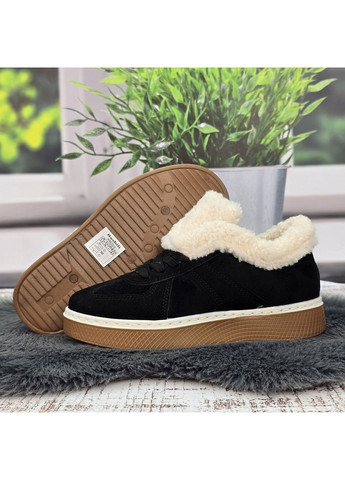 Зимние кроссовки женские зимние черные на меху. Bashili из искусственной замши