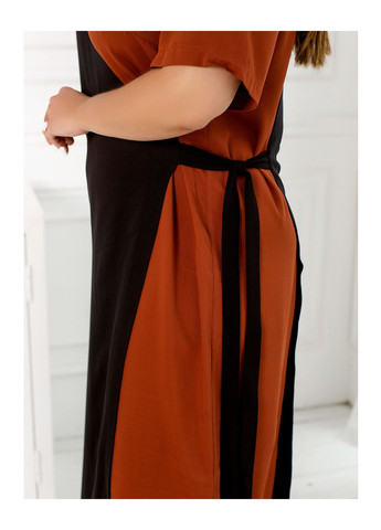 Терракотовое платье Minova однотонное