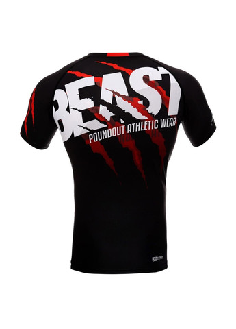 Черная мужская футболка стрейч beast sub-skin tech, xxl Poundout Gear