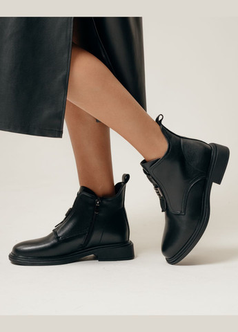 Осенние ботинки черные кожа Lifexpert