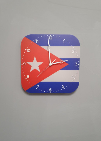 Годинник настінний прапор Куби No Brand (321989328)