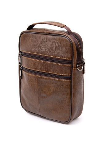 Мессенджер мужской Vintage с потайным карманом из натуральной кожи коричневый (sku_20392) No Brand (328922596)