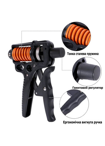 Регульований кистьовий еспандер Ножиці з силою навантаження 5-165 кг для кисті та передпліч No Brand (314933760)