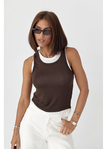 Трикотажна двошарова майка Lurex — 370379973