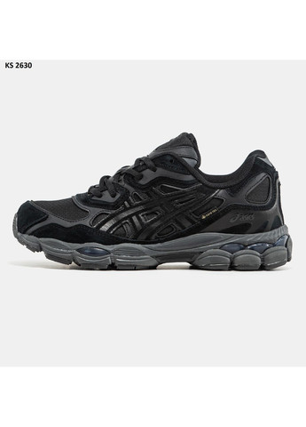 КРОССОВКИ ЖЕНСКИЕ ASICS GEL-NYC GORE-TEX BLACK GRAY АСИКС ГЕЛЬ НЮК No Brand чёрные демисезоны (369389139)
