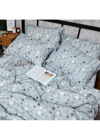 Комплект постельного белья Бязь Gold Люкс «» Семейные 143х210х2 наволочки 2х70х70 (MS-820006852) Moon&Star Silver Stars (356115135)