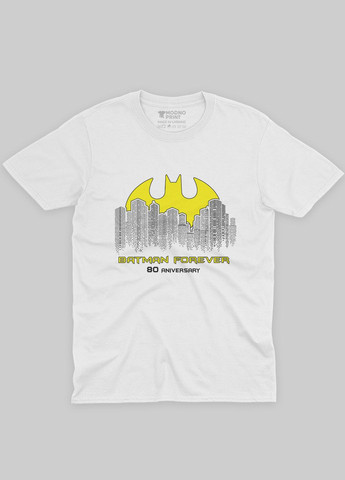 Белая демисезонная футболка для мальчика с принтом супергероя - бэтмен (ts001-1-whi-006-003-036-b) Modno