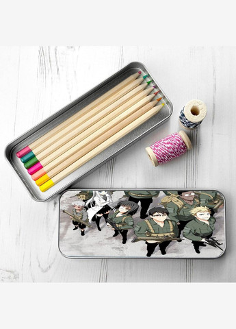 Пенал школьный для мальчика и девочки металлический Коллекция Джюнд Ито #001 7*18 см Silver No Brand (309152644)