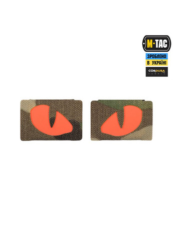 Нашивка Tiger Eyes Laser Cut (пара) Multicam/Red/GID M-TAC (315047149)
