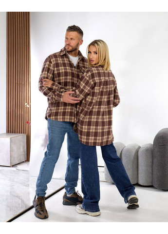 Кофейная рубашка No Brand