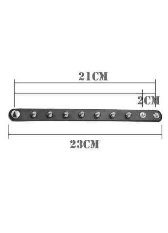 Браслет кожаный на руку с шипами черный Avalon 001-1.8 (331766105)