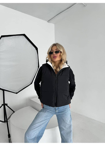 Жилетка жіноча двостороння Чорний+рожевий Vakko (361022143)