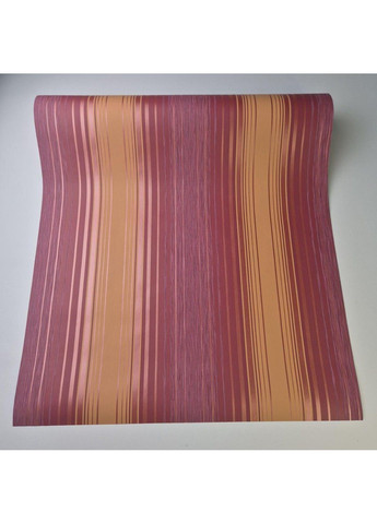 Виниловые обои 10.05 × 0.53 м Homestory 54623, красно-оранжево-розовые в полоску для спальни, гостиной MARBURG (354820372)