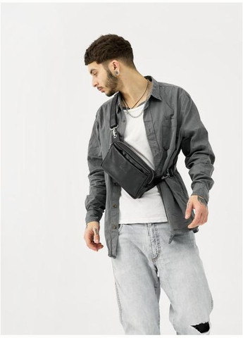 Сумка на пояс через плечо мужская текстильная маленькая Черный 35183 Sambag (333299957)