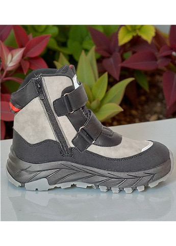 Зимові черевики на овчині для хлопчика, дутики на липучках для хлопчика, зимові хайтопи для хлопця Клібі Clibee (367078842)