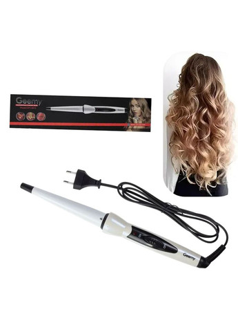 Плойка для волос конусная керамическая GM-2815 щипцы для локонов, Белая Geemy (326800190)