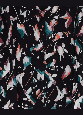 Чёрная блуза демисезон,черный в узоры, Vila Clothes