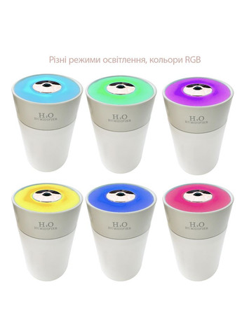 Увлажнитель воздуха портативный светодиодный Gray No Brand (365722016)