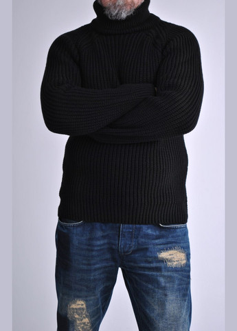 Чорний зимовий вовняний светр Berta Lucci